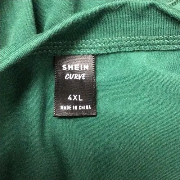 Shein Curve Women’s Layered Ruffle Sleeve Top, Emerald, size 4XL - Picture 5 of 7